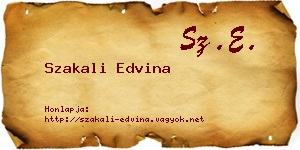 Szakali Edvina névjegykártya